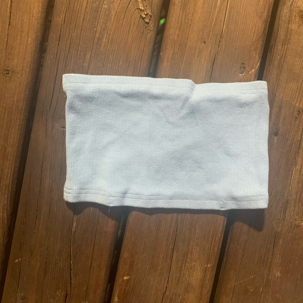 light blue tube top